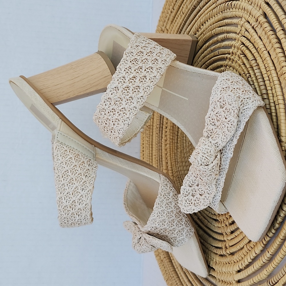 DOLCE VITA 2-BAND SLIDE-IN HEELED SANDALS - Picture 10 of 10